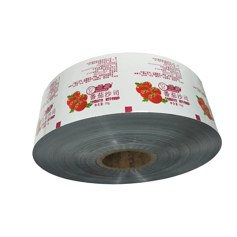 custom printed laminated pet/al/pe plastic food packaging metalized film roll