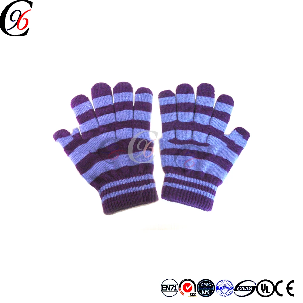 Высококачественные перчатки Chengxing из флиса вязаные крючком Теплые акриловые волшебные Стрейчевые дешевые смешные зимние вязание