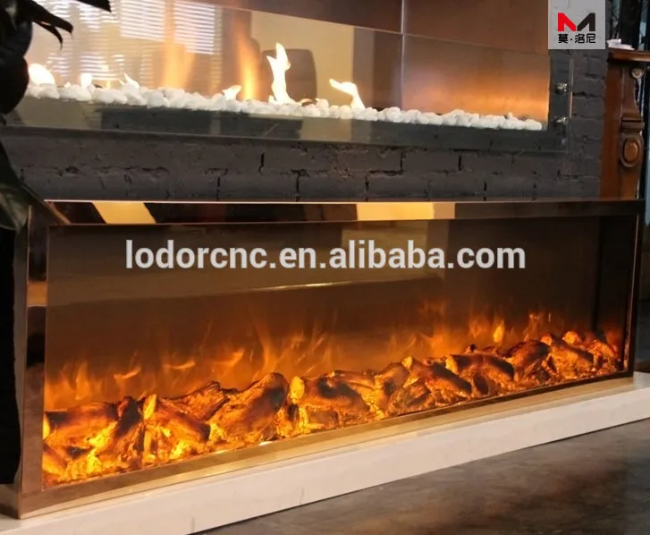 2000 mm golden luxury electric fireplace