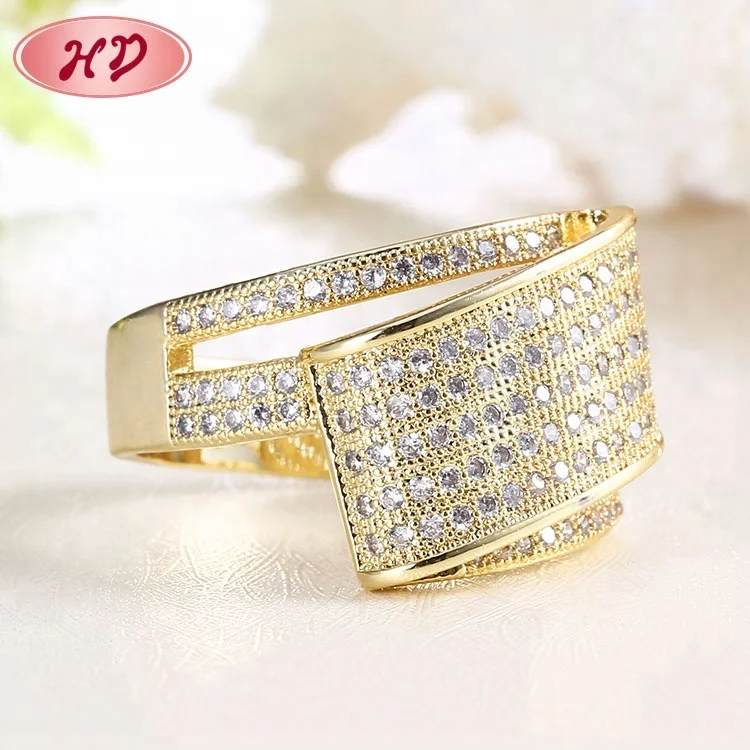 Dubai Rings Jewelry Women Engagement Gold Rings Design For Women