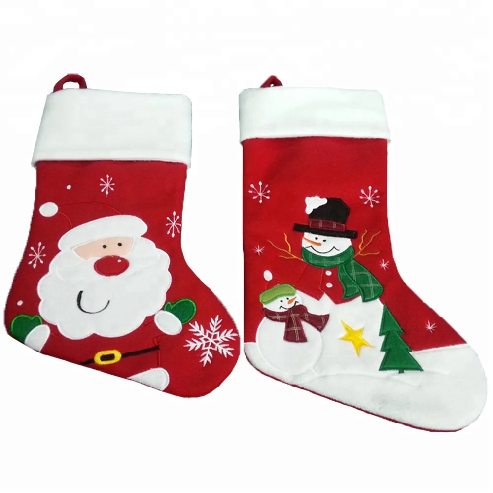 Personalized Santa Claus Gift Stocking Felt Christmas Decorations Stocking