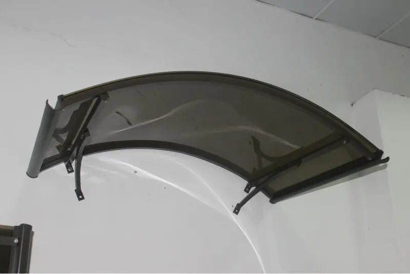 
Euro Design Vaulted Arch Aluminum Casa Door Canopy with Aluminum frame brackets and Polycarbonate sheet 
