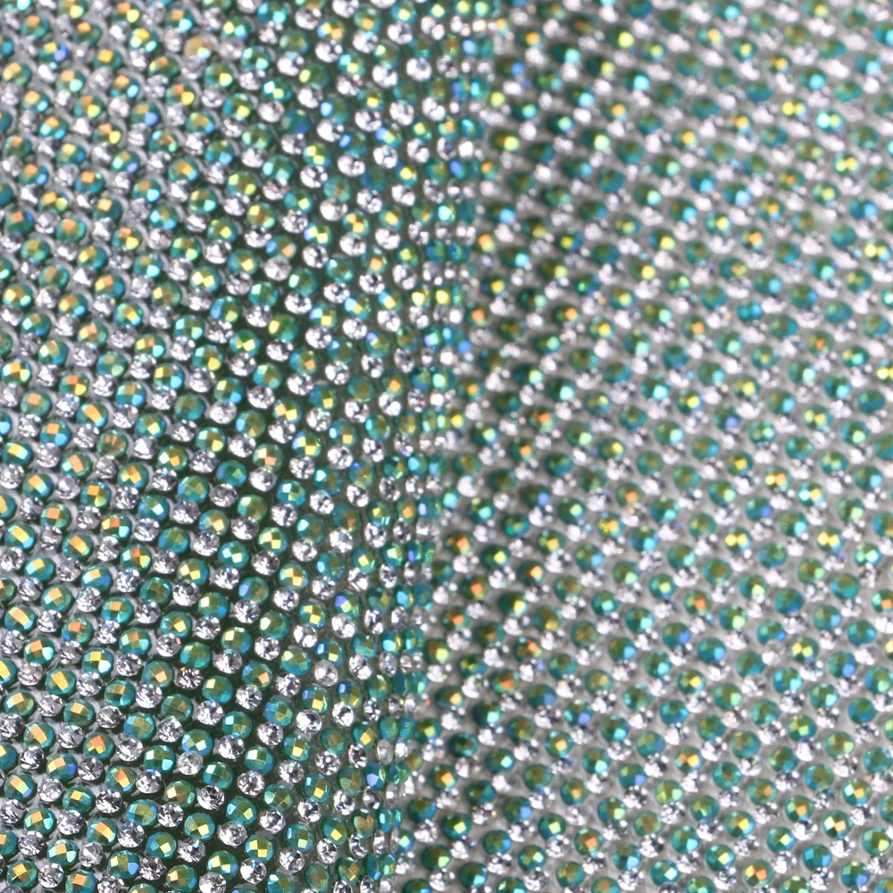 XULIN GTB0202 Hot fix Resin Mesh Sheet Crystal Rhinestone Appliques Wholesale My Rhinestone Transfers Beaded Trim