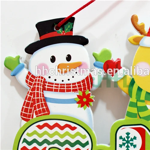 Yiwu Christmas paper snowman hanging decoration