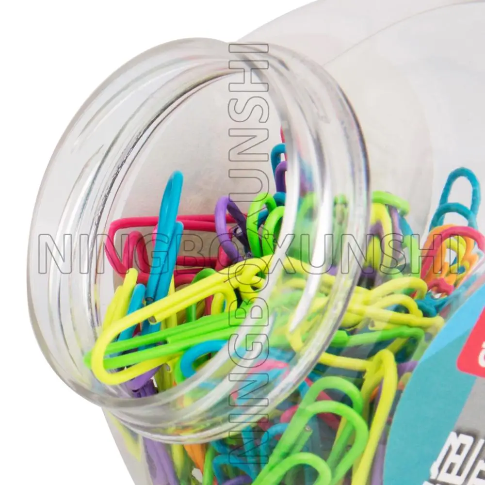 Cheap mini size office supplies table see-through PP Plastic candy vase screw up lid paper document file note clip organizer