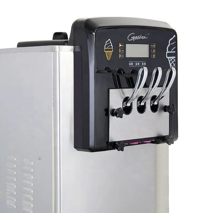 20-25L/H Goshen Commercial Soft Ice Cream Machine CE Proved machine Three FlavorS Soft Ice Cream Machine