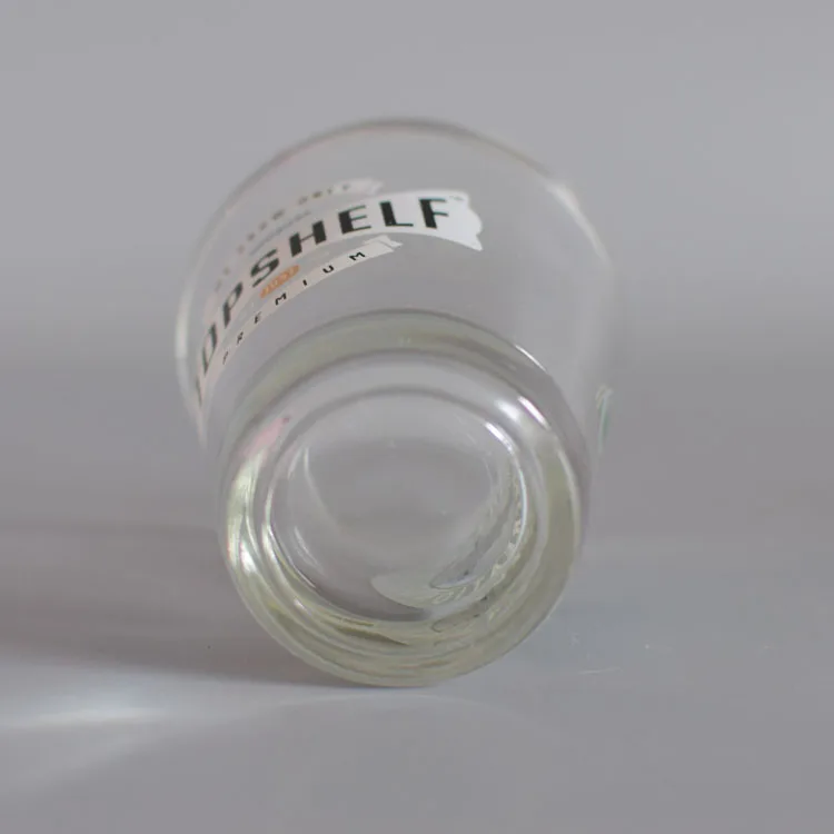 Machine Pressed Glass Shot 50ml Decal logo Printing Custom Shot Glass