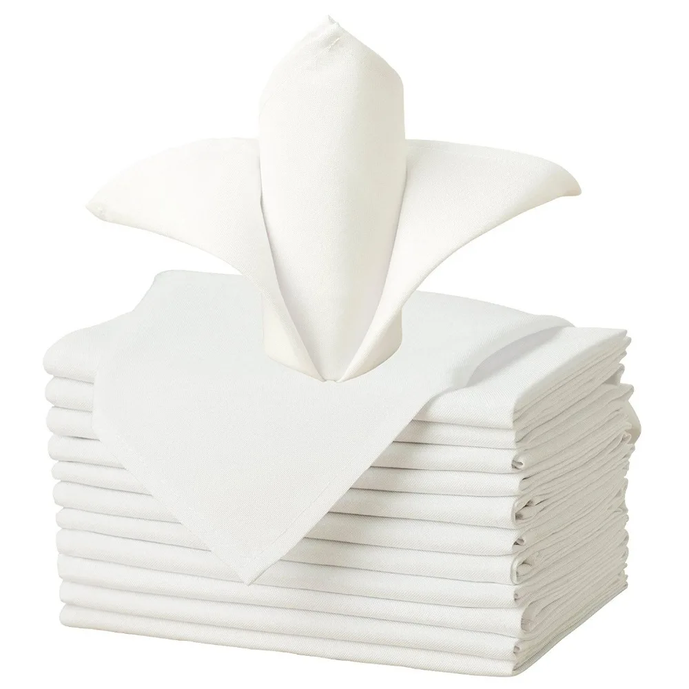 100% cotton Table linen Napkin Cheap Table Napkins Satin Band