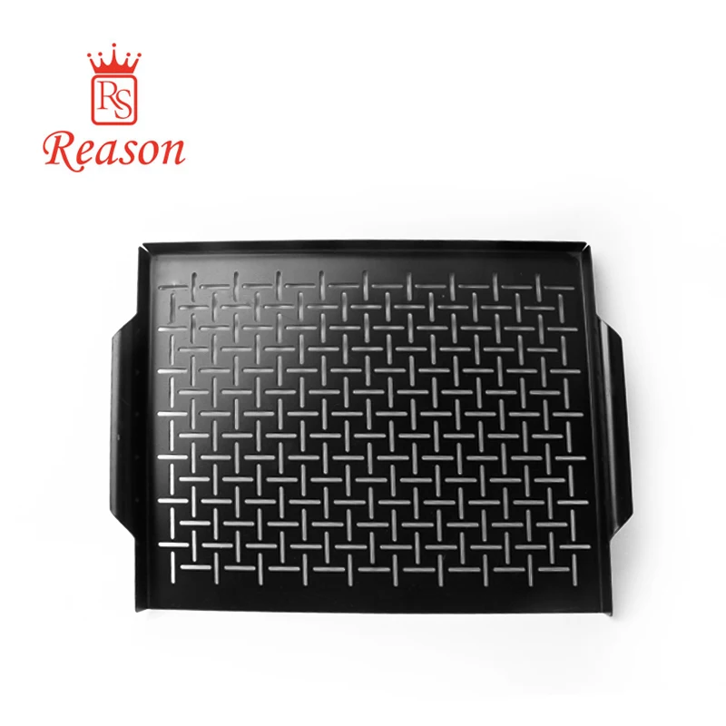 Non-Stick Grilling Grid Outdoor BBQ Grill Pan with black coating