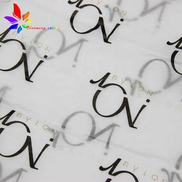 Оптовая продажа, высококачественная бумага для упаковки салфеток с принтом логотипа 17 г/м2, бумага с вощеным покрытием 23 г/м2