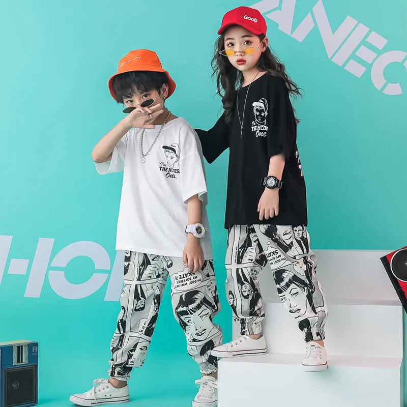 
Popping sleeve comic kids jazz dance clothes 