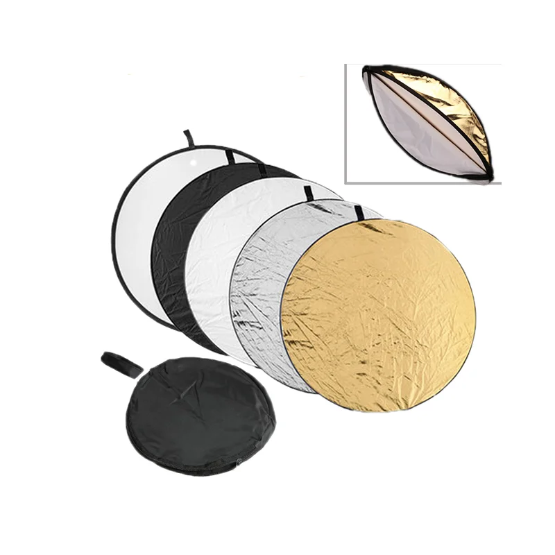Wholesale price Handheld multi collapsible  5 in 1 photo studio light reflector for photography