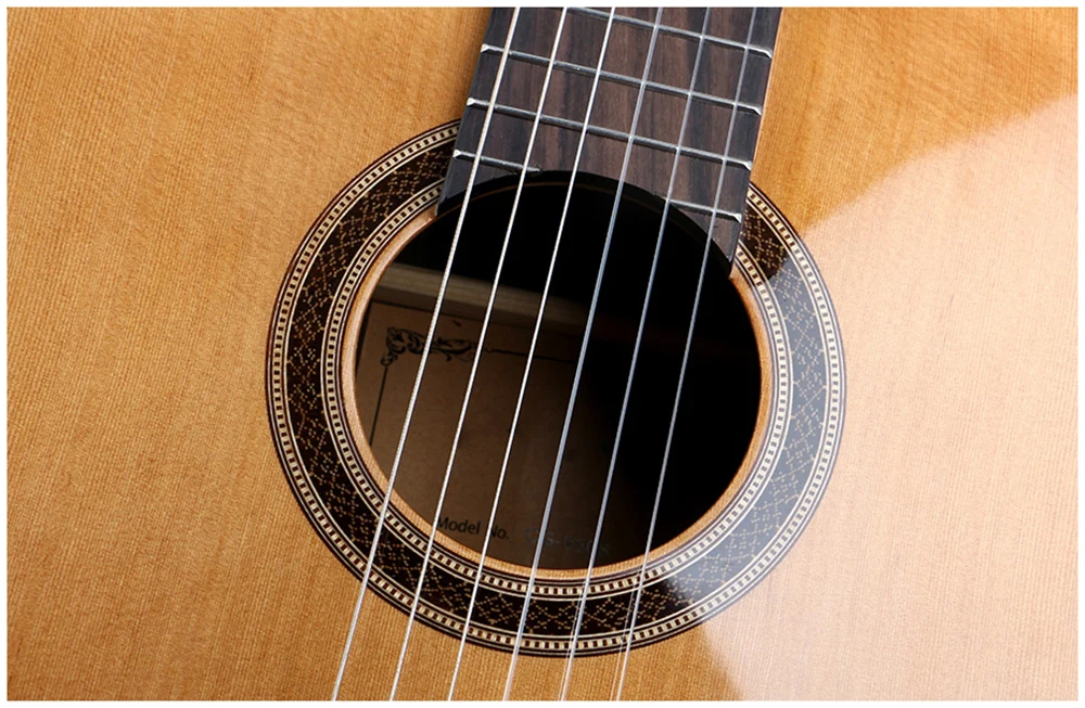 Solid Cedar top stringed instrument guitar OEM custom guitar