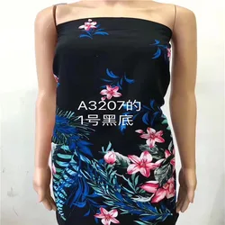 Chinese style textiles soft touching multicolor flower printed fabric