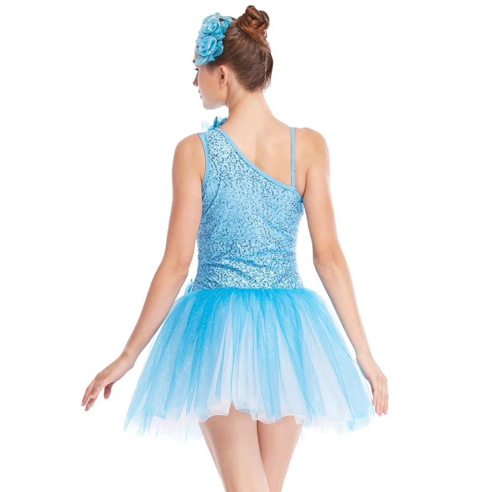 MiDee Elsa Blue Tutu Dress Ballet Dance Performance Costume Adults And Children Dance Costumes