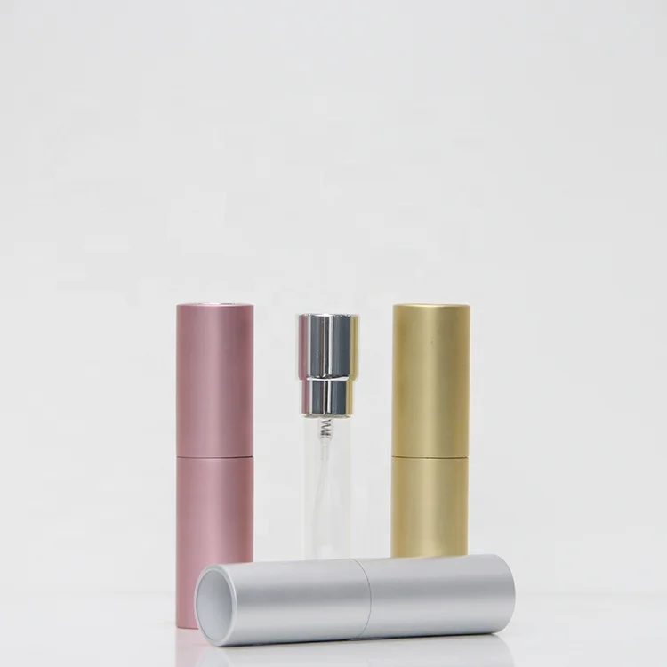 Black Twist Up Aluminum Metal Perfume Atomizer 8ml Refillable