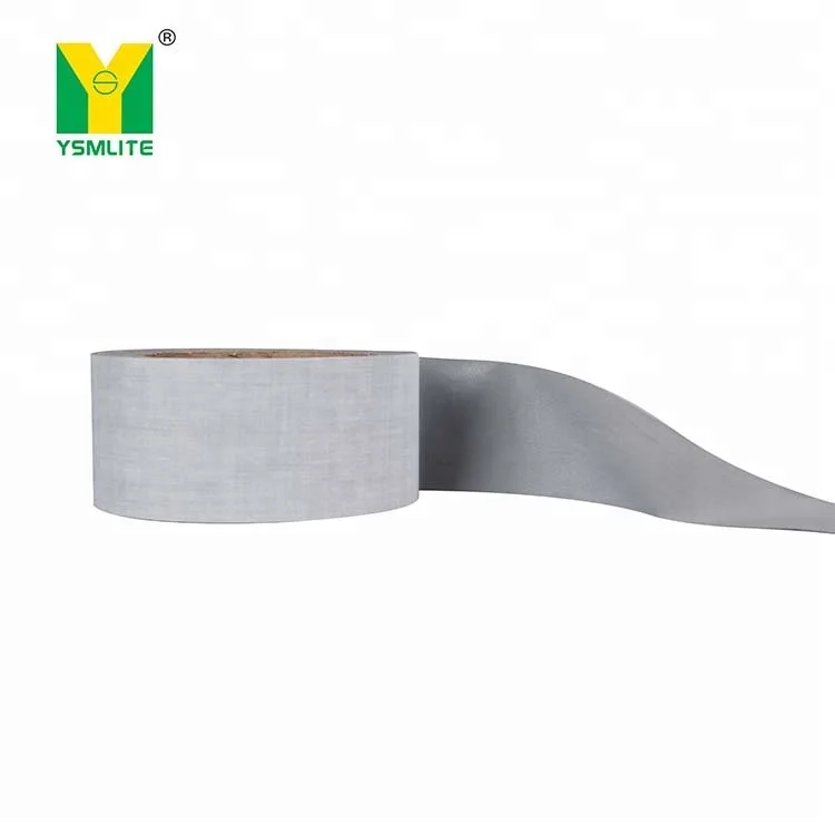 802 Silver Reflective Fabric Tape 5cm width 50 Wash Manufacture EN20471 with TC backing for workwear safety clothing