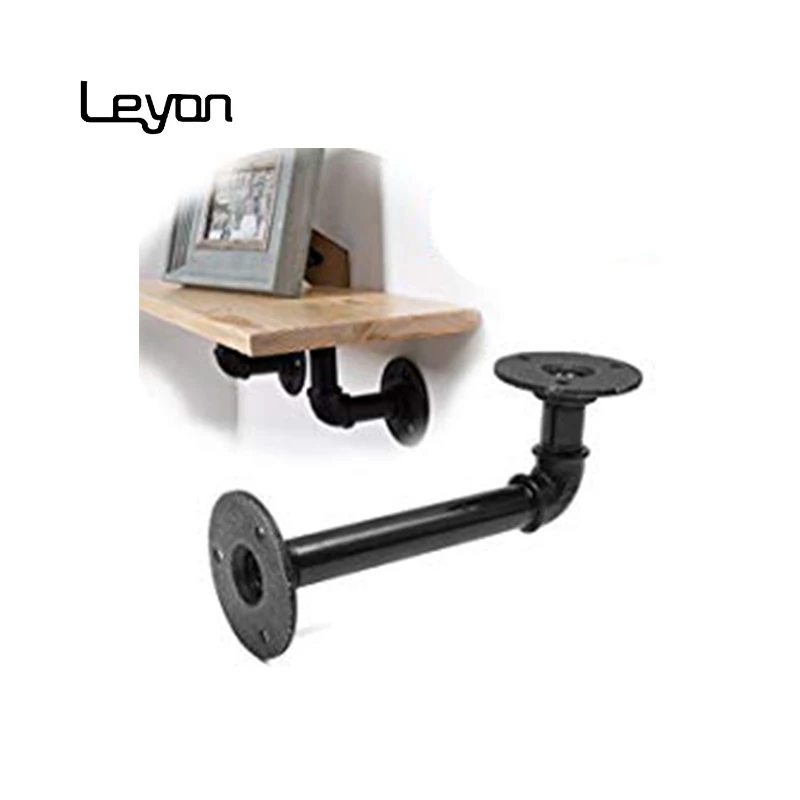 Wall mounted 1/2' malleable iron retro flanges carbon steel pipe nipple for black pipe and wood furniture diy