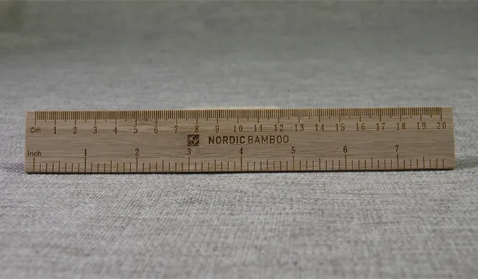 Custom wooden ruler bamboo ruler natural material Stationery laser cut