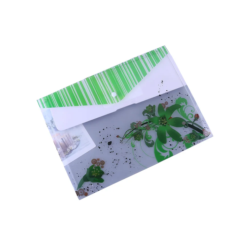 Colorful clear pp plastic envelope file folder fancy document folder