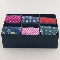 Набор мужских галстуков из 100% шелка в клетку с цветочным принтом Пейсли