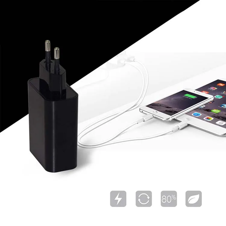 High Quality Smart usb wall charger with cable 2 Port USB Travel Charger for Mobile Phone