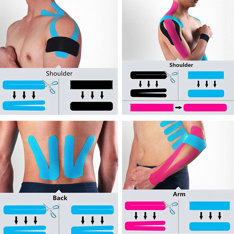 Printed Therapeutic Support Precut Strips Tape Roll