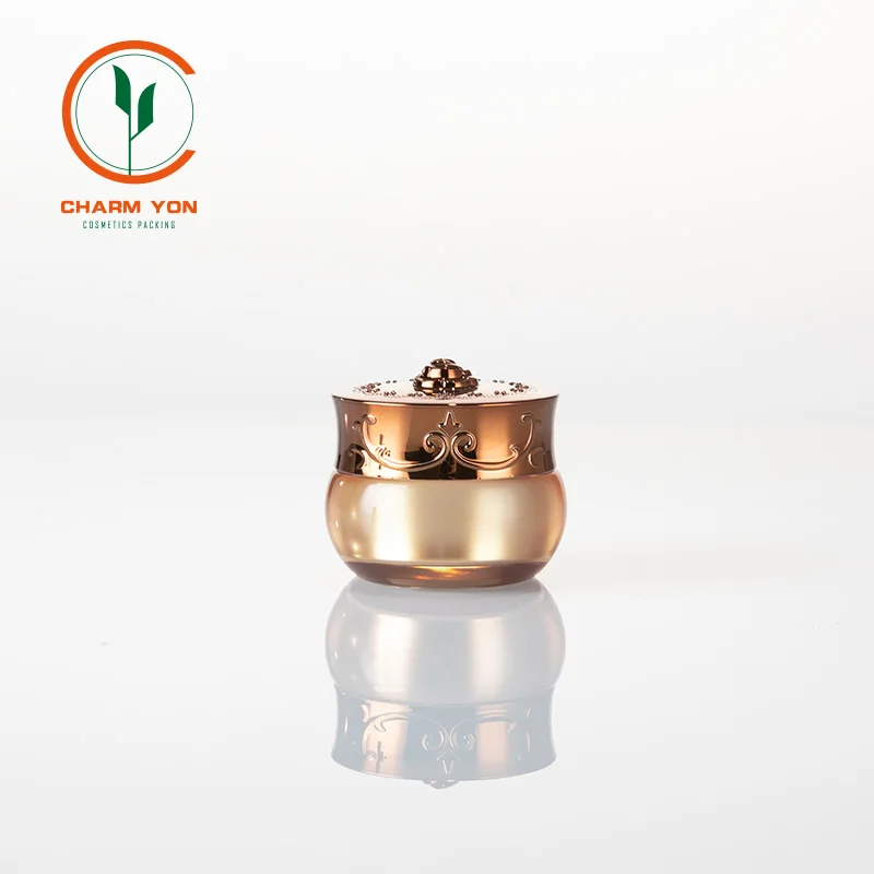 
Wholesale Cosmetic Packaging 10g/15g/30g round shape rose butterfly bottle cosmetic plastic packaging CY19003DS-G3 