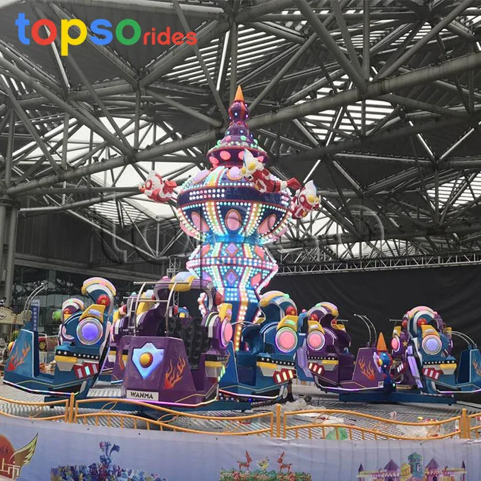 Extreme Ride Rotating Happy Car Luna Park Swing Crazy Dance