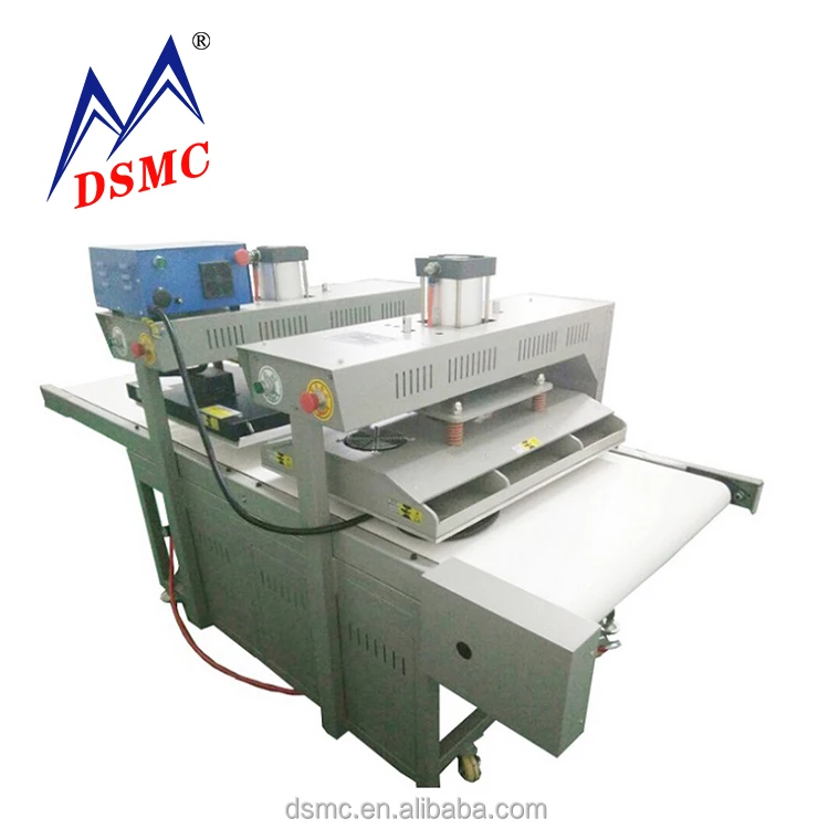 60x80cm Flow-line Conveyor belt shoes hydraulic heat press machine for sale