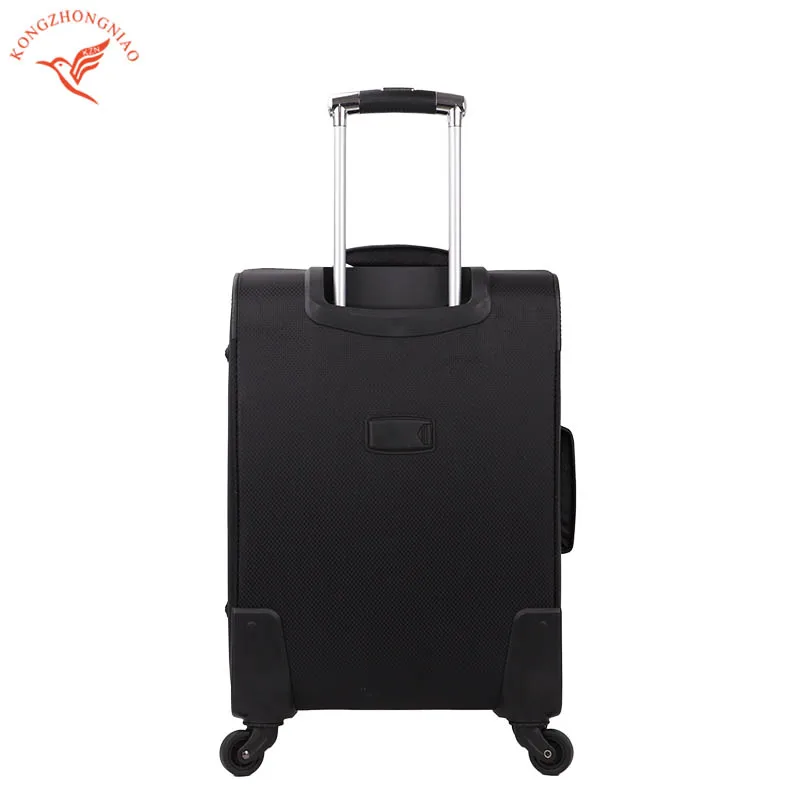 Factory wholesale soft fabric suitcase travel trolley luggage sets for outdoor