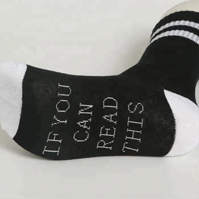 if you can read this socks funny wine letter socks