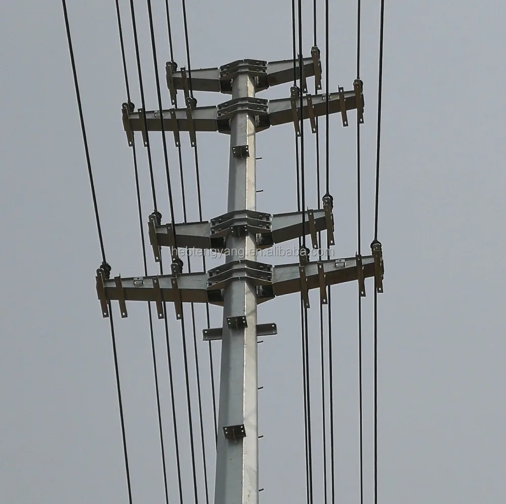 angle steel self supporting transmission line steel lattice tower