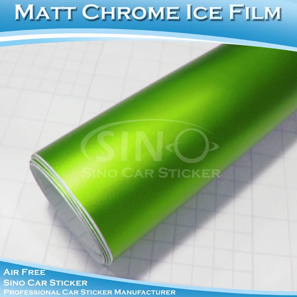 льда зеленое яблоко матовая льда хром виниловая пленка для защиты автомобиля