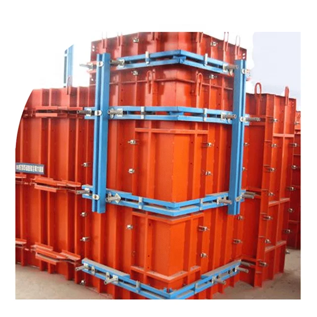 CS6.26 Concrete column  formwork for building wall pure steel or steel plywood template building construction