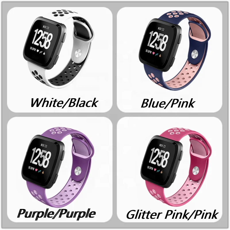 
Wholesale Cheap Multi Colors Breathable Soft Silicone Replacement Watch Bands for Fitbit Versa Watch Band Strap 