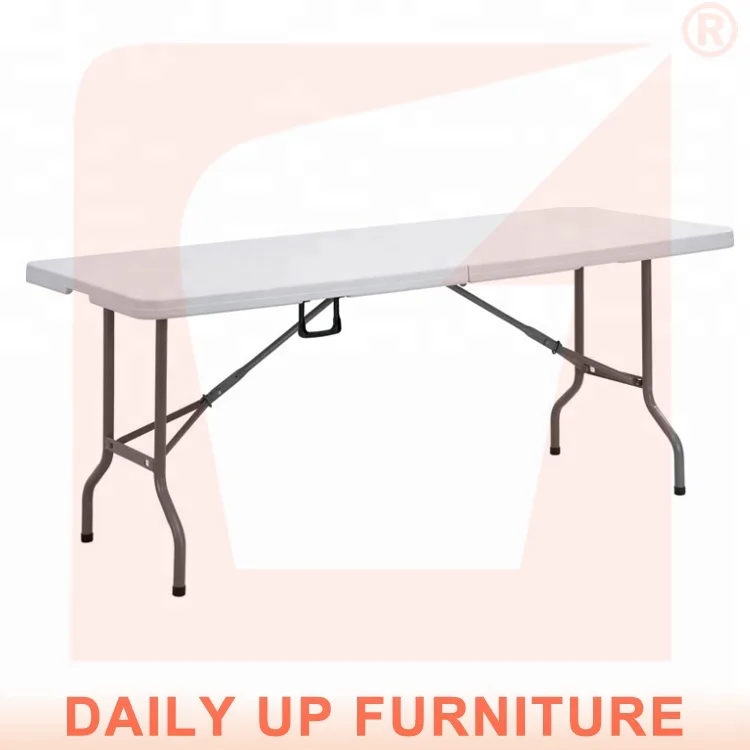 Portable Suitcase Picnic Table for Camping Blow Molding Plastic Outdoor Table And Chairs Rectangle Plastic Folding Table