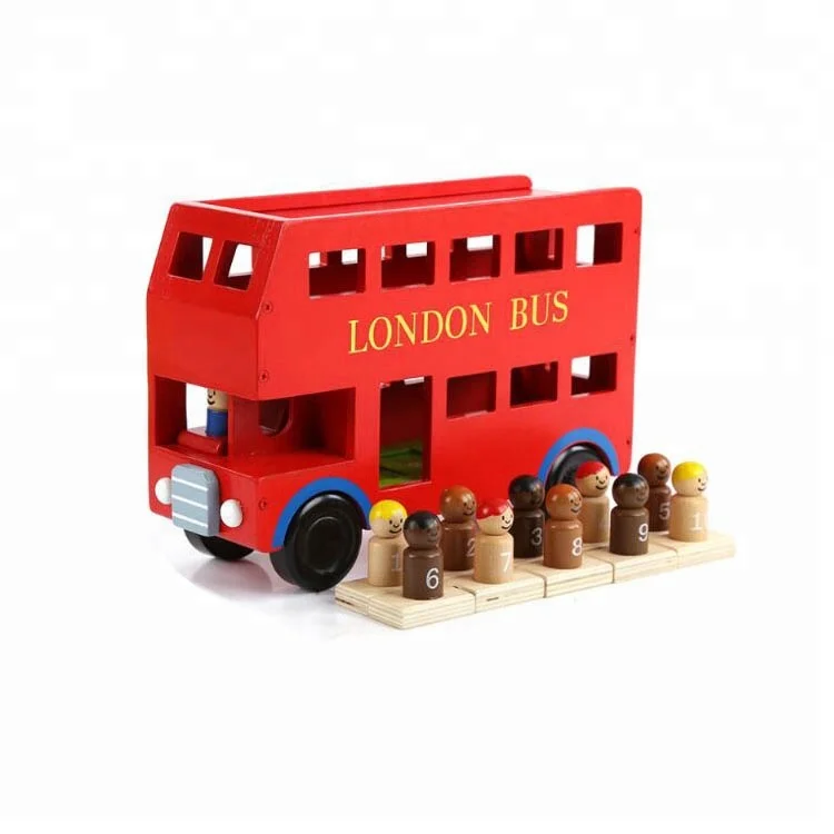 
TOP Model Wooden London Bus Toys , Wooden Toy Bus 
