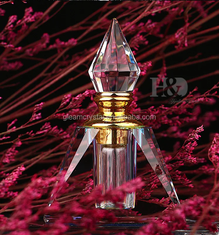 Gleam empty Square glass perfume bottle Crystal Glass Bottle crystal liquor bottle For Perfume 3-10ml