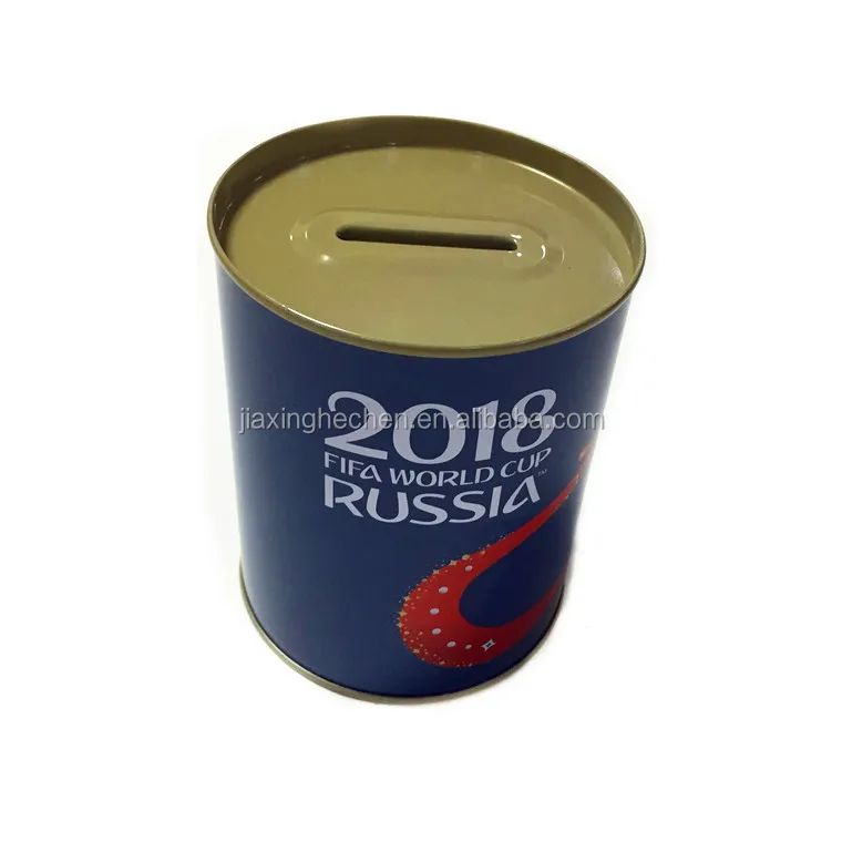 Promotional custom small metal tin coin piggy bank box for children