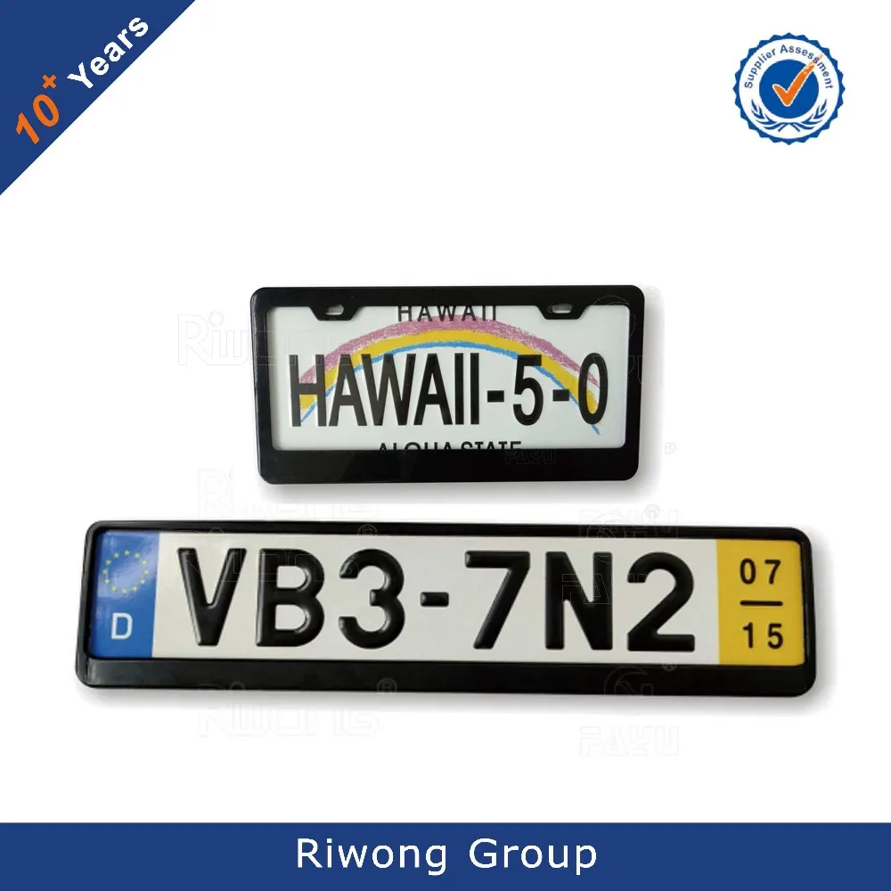 Euro plastic license plate frame trd frame with custom logo