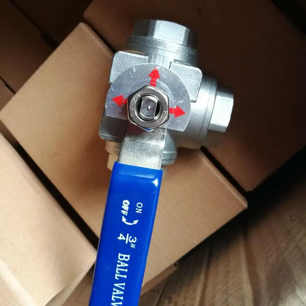 motorized three  way thread  normally closed ball  valve