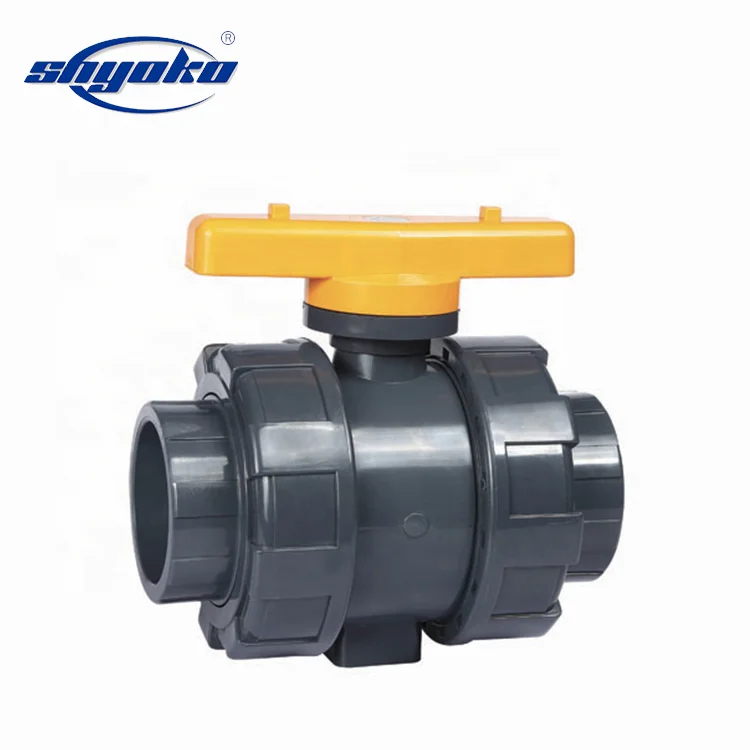 True union PVC ball valve standard double union socket/thread connection