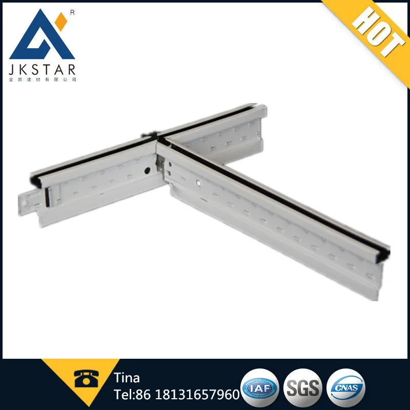 
Flat Suspension Ceiling system T bar Steel ceiling grid 