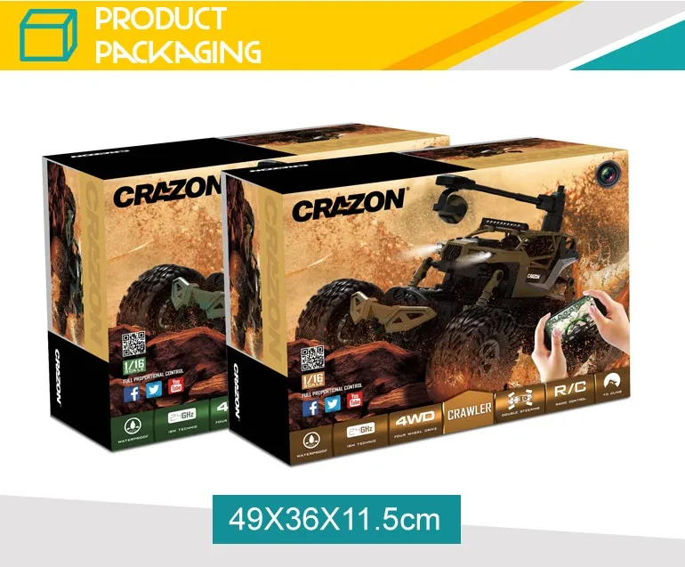 Tank toys 2.4G 1:16 phone wifi remote control car with camera