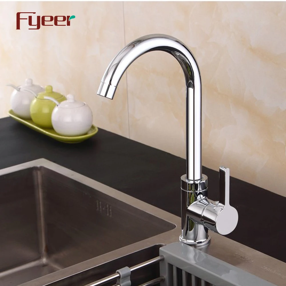 Fyeer Factory Price Cheap Ceramic Valve Brass Kitchen Sink Faucet
