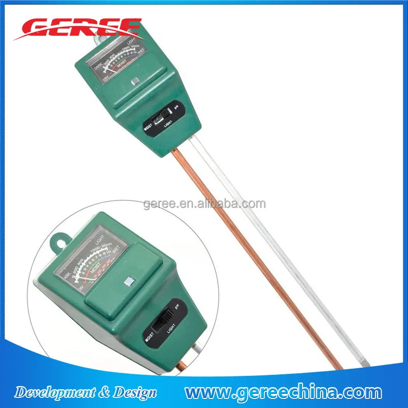 Geree 3 In1 Soil Water Moisture Tester PH Light Meter Plant Flower Garden Analyzer Tool
