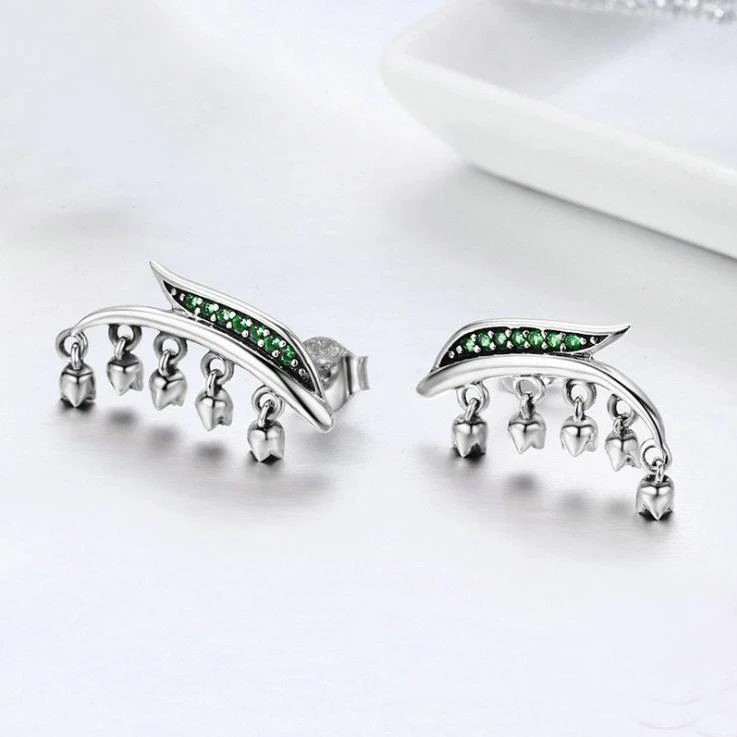 dropshipping products 2021 Bellflower design Real Silver 925 Earrings,Ring women jewelry set