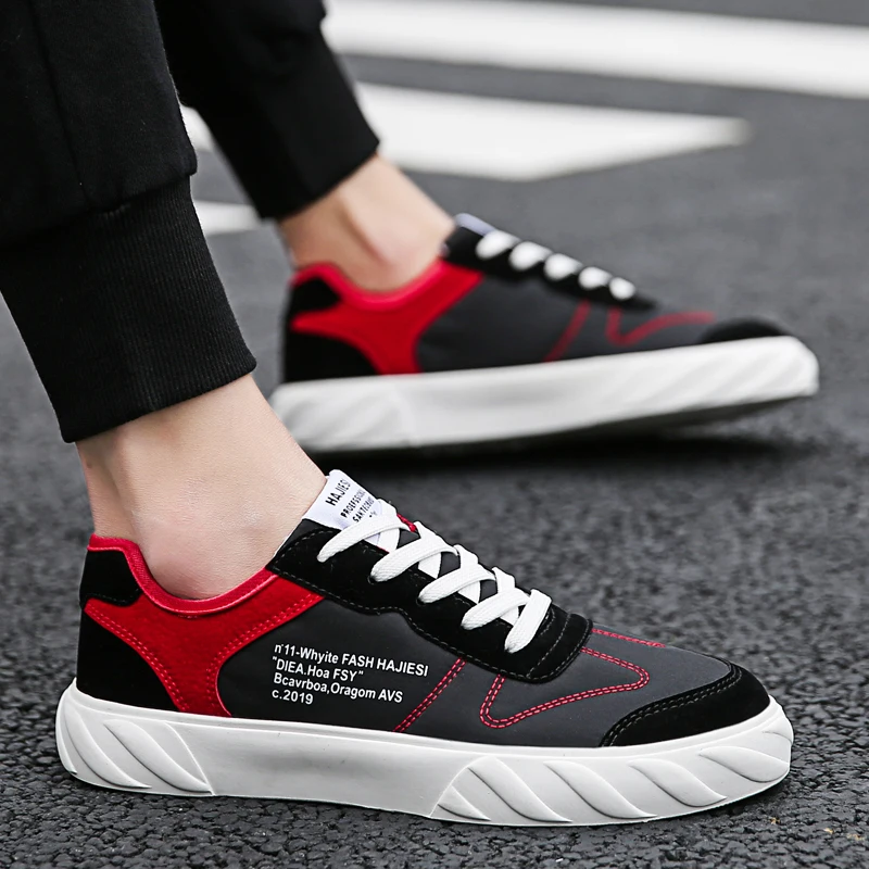 
China Wholesale Fashion Outdoor High Top Yellow Black Sneakers Casual Walking Canvas Shoe for Men 