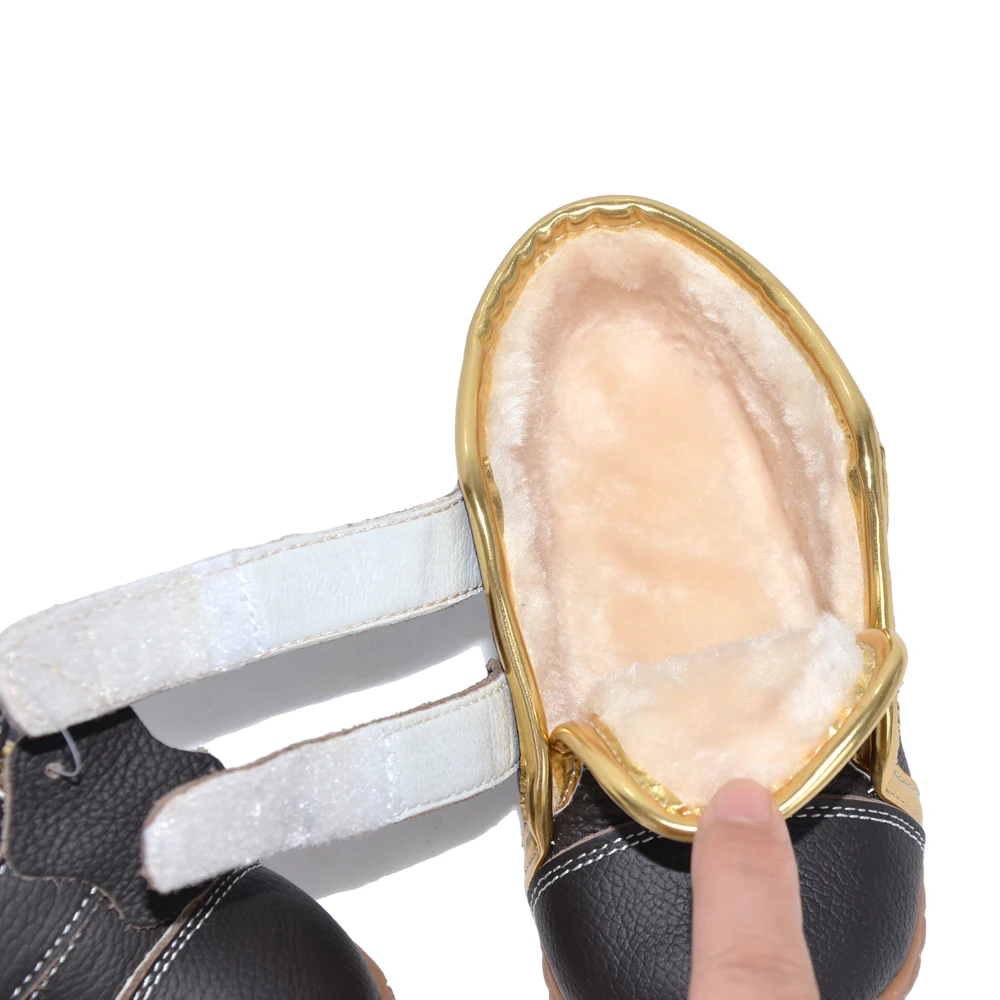 genuine leather waterproof toddler girl warm fur winter ankle boots